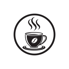 coffee mug vector silhouette clip art logo design