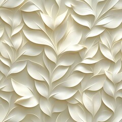 Seamless abstract decorative 3D leaves pattern background with elegant organic shapes and gentle color gradient long title Seamless abstract