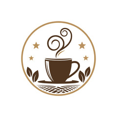 coffee mug vector silhouette clip art logo design