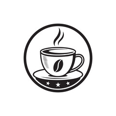 coffee mug vector silhouette clip art logo design