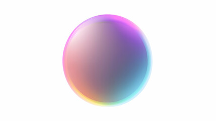 colorful glossy sphere transparent background,generative ai
