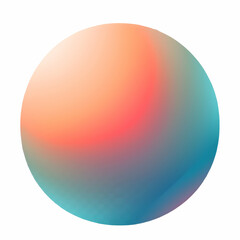 colorful glossy sphere transparent background,generative ai