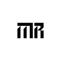 MR monogram logo design letter text name symbol monochrome logotype alphabet character simple logo