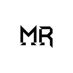 MR monogram logo design letter text name symbol monochrome logotype alphabet character simple logo