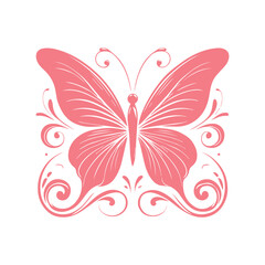 Fototapeta premium Butterfly Silhouette Vector Design Illustration