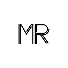 MR monogram logo design letter text name symbol monochrome logotype alphabet character simple logo