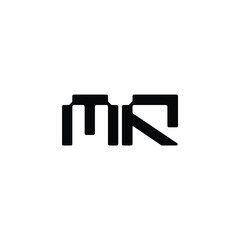 MR monogram logo design letter text name symbol monochrome logotype alphabet character simple logo