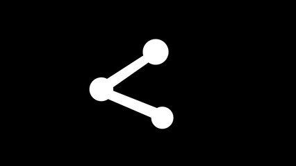 Share icon in flat style. Connected chain, file sharing symbol.