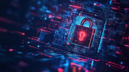 Cybersecurity innovation digital lock protection in virtual environments for enhanced data security