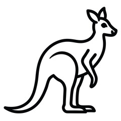 Fototapeta premium The kangaroo gets inevitable from her baby imagery.