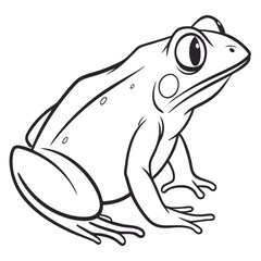 Simple frog clipart with white background.