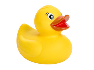 Rubber duck isolated on transparent background