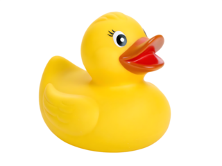 Rubber duck isolated on transparent background