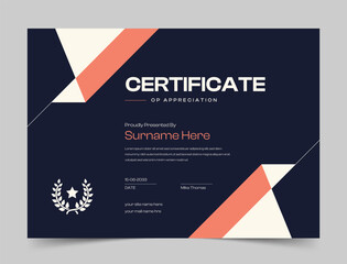 certificate of achievement template, Clean Modern certificate template