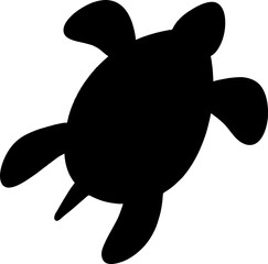turtle sea animal silhouette