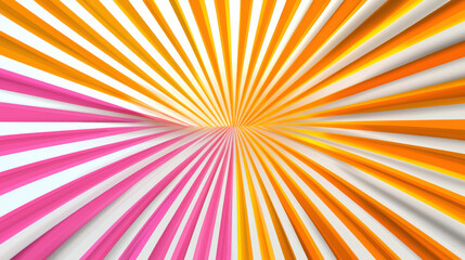 Fototapeta premium Bold pink and orange sunburst patterns create vibrant visual effect