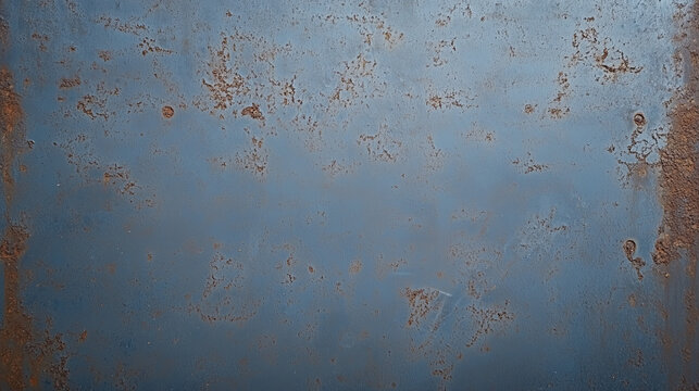 Rusty Blue Metal Texture: An abstract texture of weathered blue metal with patches of rust creating an intricate pattern, ideal for artistic backgrounds or industrial design.