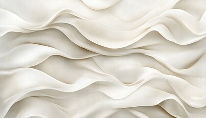 Obraz premium Elegant Cream Fabric Draped in Soft Waves