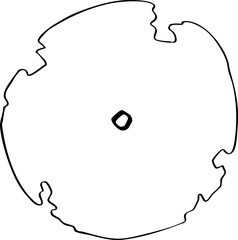 minimalist hand drawn cartoon top view of tree illustration.