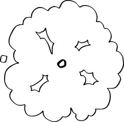 minimalist hand drawn cartoon top view of tree illustration.