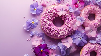 Lavender Glazed Donuts with Pansies: A Delightful Springtime Treat