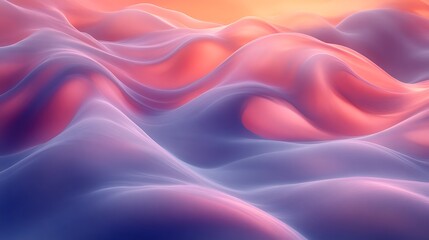 Fototapeta premium Abstract pink and purple flowing waves.