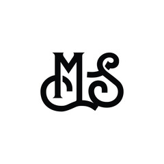 MS monogram logo design letter text name symbol monochrome logotype alphabet character simple logo