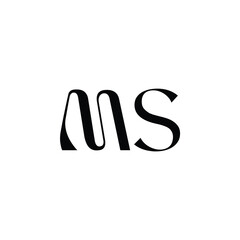 MS monogram logo design letter text name symbol monochrome logotype alphabet character simple logo