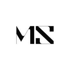 MS monogram logo design letter text name symbol monochrome logotype alphabet character simple logo