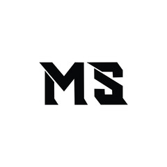 MS monogram logo design letter text name symbol monochrome logotype alphabet character simple logo