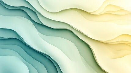 Obraz premium Abstract teal-gold waves background texture design