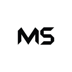 MS monogram logo design letter text name symbol monochrome logotype alphabet character simple logo