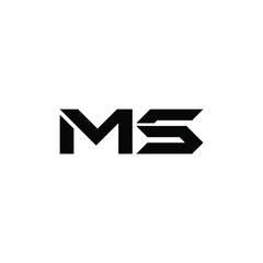 MS monogram logo design letter text name symbol monochrome logotype alphabet character simple logo
