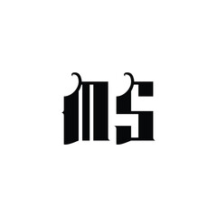 MS monogram logo design letter text name symbol monochrome logotype alphabet character simple logo