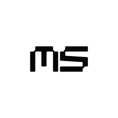 MS monogram logo design letter text name symbol monochrome logotype alphabet character simple logo