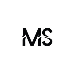 MS monogram logo design letter text name symbol monochrome logotype alphabet character simple logo