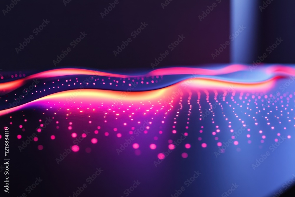 Poster vibrant waves of colors illuminate a dark space, creating a mesmerizing visual display that captivat