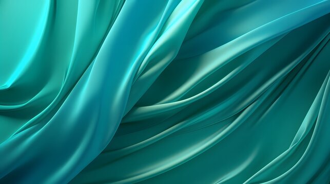 Flowing emerald silk fabric creating a sophisticated, elegant banner for special events and promotions