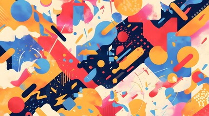 Fun, colorful doodles and geometric patterns designed for childrens spaces, bringing joy and creativity