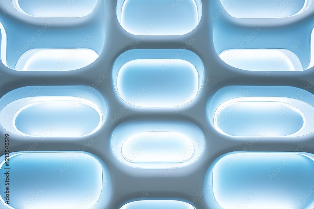Poster modern architectural design brings dynamic light patterns and textures in a minimalist space. genera