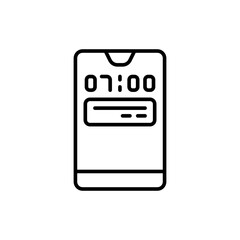 Phone notification outline icons, minimalist vector illustration ,simple transparent graphic element .Isolated on white background