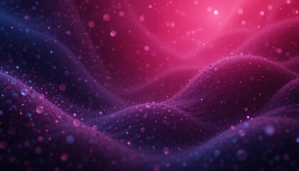Fototapeta premium Gentle waves of luminous colors undulate in a cosmic landscape, merging shades of purple and pink. A dreamlike atmosphere invites exploration into the mysterious depths of the universe