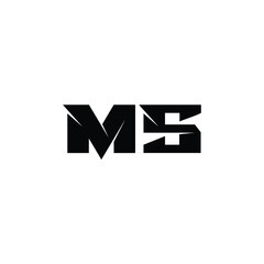 Fototapeta premium MU monogram logo design letter text name symbol monochrome logotype alphabet character simple logo