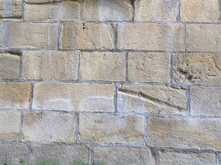 texture old sandstone wall concrete block beige background