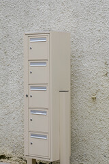 mailbox in house residential building outside modern mailboxes box outdoors