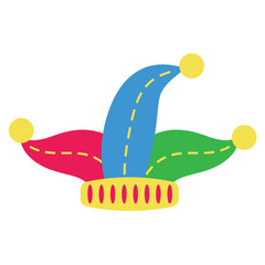 Colorful Jester Hat Illustration