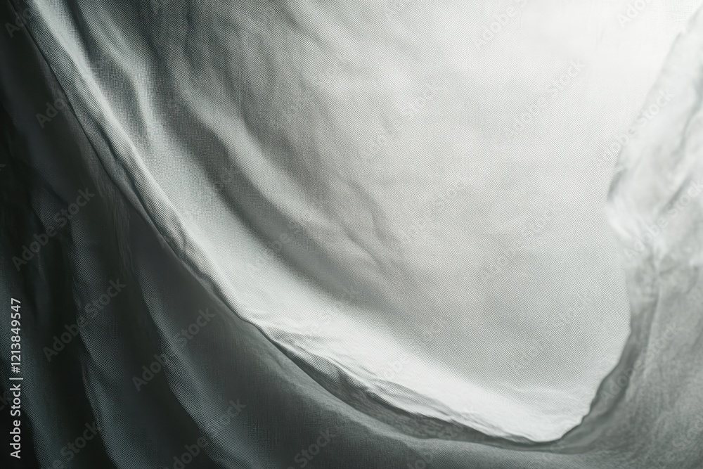 Poster soft waves of fabric curl gently under warm light creating an ethereal dance of shadows and textures