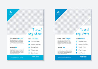  fresh and clean creative travel agency design suitable for banner, poster, social media post, flayer