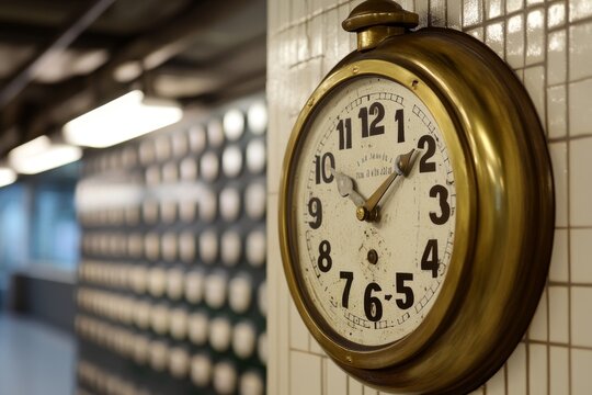 wall calendar with the number of days and clock, Generative AI