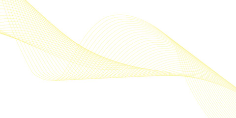 Abstract background with yellow smooth lines. Banner design template. Vector illustration.